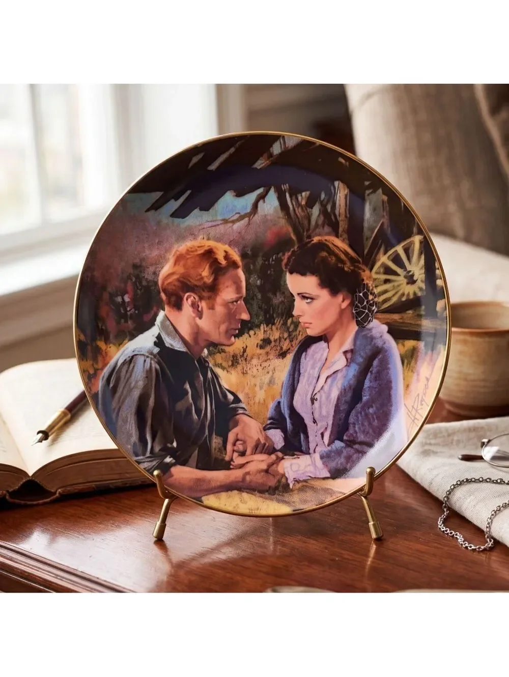 Vtg 1988 Gone With the Wind Scarlett & Ashley W.S. George Plate Howard Rogers
